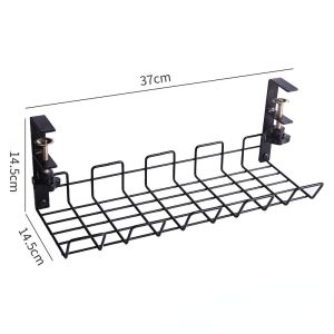 Desk Wire Organizer Under Table Storage Rack for Home Office Cable Rack Shelf Table Bottom Holder