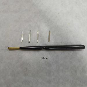 btnx Pottery Craft Turning Tool Set Redwood Handle with 4PCS Replaceable Ceramic Gypsum Mold Making Tool Z5Q1T