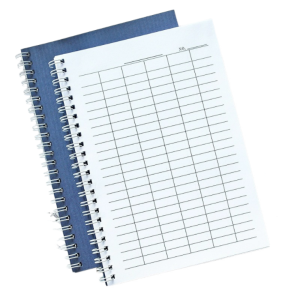 YRUQYS Universal Line Pages Spiral Bound Notebook Sturdy Cover Blank Grid Financial Record Book Quarterly Revenue Horizontal Layout Multi-Purpose Notebook Tracking Time