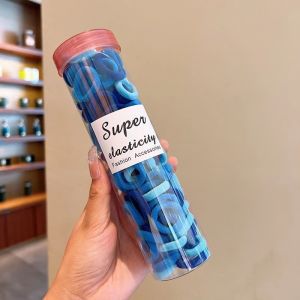 GUK Ikat Rambut Wanita Anak Set 100pcs Box Tali Ikat Rambut Karet Elastis Polos Warna Warni Import Fashion Korea Wanita A1 COD