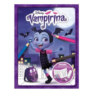 Disney Vampirina Tin of Wonder Book Gift Set with 2 Colouring Books Pencils & Stationery for Kids