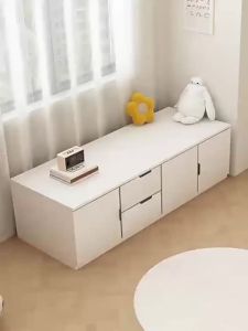 [Cozy ]Solid Wood Window Cabinet High-Capacity Balcony Cabinet Integrated Type Bay Window Cabinet Thickening Bay Window Storage Cabinet