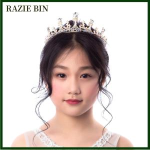 RAZIE BIN 2023 New Women Girls Color Crown Headwear Korean Tiara Fashion Birthday Dress Rhinestone Crown Hair Accessories