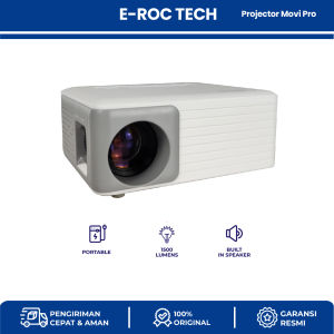 EROC Projector LED - HD - Built In Speaker -Miracast - Wifi - MOVI PRO EROC-PROJECTOR-I-MOVI-PRO-N2 + SCREEN-PROJECTOR-100Inc