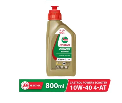 [Mẫu Mới] Nhớt cao cấp xe tay ga CASTROL POWER 1 SCOOTER 10W40 800ml