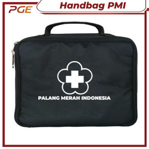Handbag Medis PMI Tas Medis P3K Obat Pouch Travel Hand Bag First Aid Kit Tas Jinjing