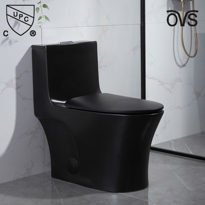 Matte Black Toilet / Modern Design Black Toilet water saver Soft closed