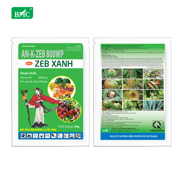 Thuốc trừ bệnh An-K-zeb 800WP- Man Xanh hình ông tiên cầm gậy 50gr ...