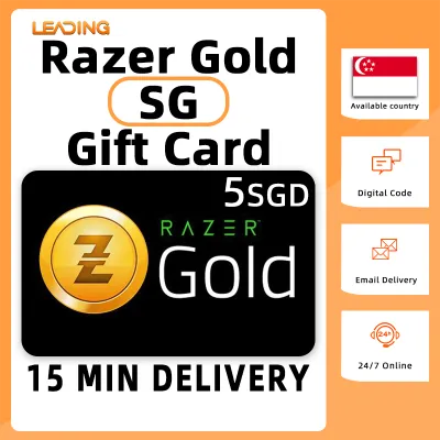 Razer Gold Card SG 5 SGD⚡Razer Gold Gift Card LEADING.SG【24/7 Email&Chat Delivery】