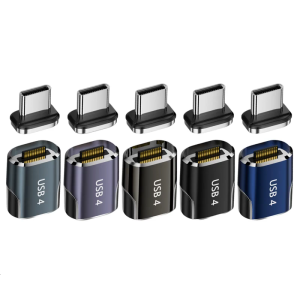 USB 4.0 Magnetic Connection 240W Fast Charging 80Gbps Data Transfer Small Portable Type C Port for Laptops Tablets Phone