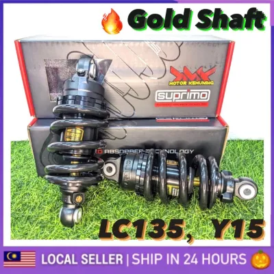 LC135 Y15zr Y16 Suprimo Monoshock Absorber Adjustable Y16zr Y15 LC135 135LC LC 203MM 205MM GOLD SHAFT BLACK YELLOW V3