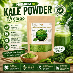 Premium Organic Kale Powder 250g | 100% Natural Kale Powder | No Sugar Added | Green Superfood Powder | Smoothies & Healthy Drinks