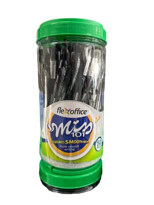 ปากกาลูกลื่นหมึกน้ำมัน Flex Office 0.5มม. (50ด้าม) รุ่น FO-GELB015 SMOOTH INK PEN