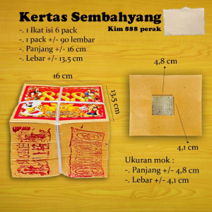 MJ Kimcua 888 Emas / Kertas Sembahyang / Perak Per Ikat