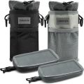 Rupertyle Bike Handlebar Water Bottle Holder, Fits Cups Diameter Less Than 3.6in/9cm, No-Screw Installation, Mesh Pockets, Insulated, with Adjustable Fasteners, Shoulder Strap and Phone Storage Bag. 