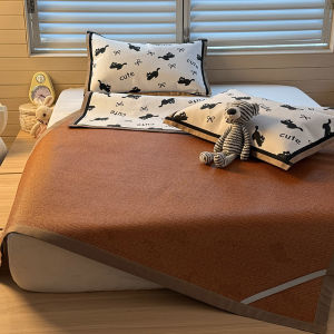 Vintage Woven Ice Rattan Cooling Bed Mat Breathable Double-Sided Summer Sleeping Pad Single Double Size Soft Foldable Cool Pad2026