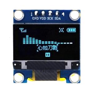 0.96inch oleds IIC hiển thị mô-đun 128x64pixel Tương thích cho ứng dụng điện tử màu xanh dương vàng bảng trưng bày 4pin