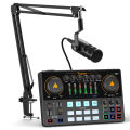 Manila stock Maonocaster AME2 Mixer Audio Interface for Recording,Guitar,for PC Streaming,Audio Interface with 48V Phantom Power for XLR Condenser Microphone Dynamic Microphone SoundCard Complete Set. 