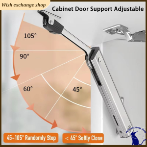 Hydraulic Cabinet Hinge Buffering Adjustable Cabinet Door Support Door Support Rod Durable Lift Up Door Hardware Kitchen