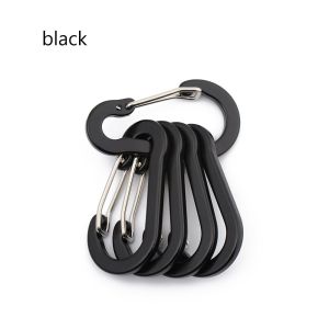 MARBLEX 5pcs Sử dụng nhiều lần Ba lô ngoài trời Carabiner Móc khóa Clip Khóa khóa Móc Câu Cá