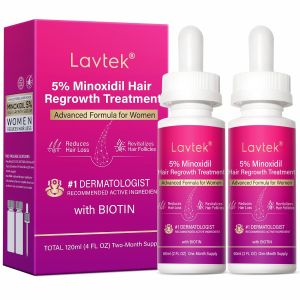 5% Minoxidil Women Minoxidil for Women Serum with tin & Castor Oil Helps Reduce Hair Loss & Thinning Strengthens Roots 60ml x 2 Bottles