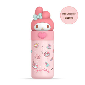 Ready Stock 350ML Kawaii Sanrioed My Melody Cinnamoroll Thermos Bottle With Handle 316 Stainless Steel Vacuum Flask Portable 3D Doll Thermos Cup Gifts For Children
