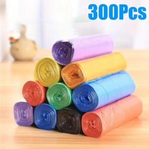 5In1 Roll Household Disposable Trash Bags Thickened Kitchen Storage Garbage Bags Dormitory Living Room Use Cleaning Waste Plastic Bag