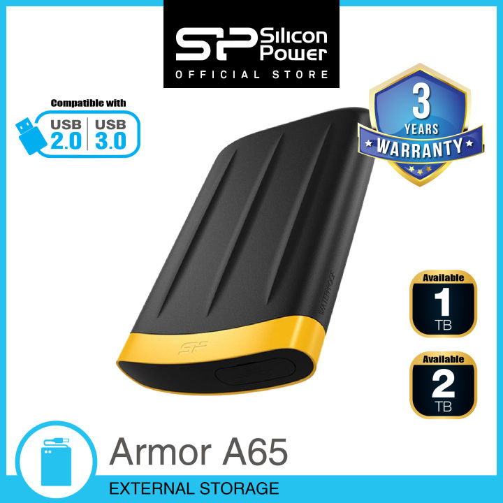 Silicon Power Armor A65 External Hard Drive 1TB / 2TB Portable Hard ...