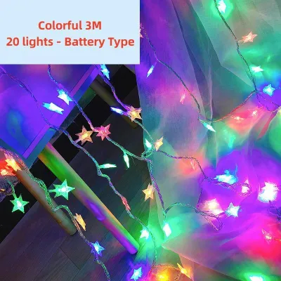 LED Star Lights Pentagram Star Lights USB Star Lights Christmas Room Decoration Lights