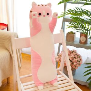 Cat Pillow Doll Plushie Toy Bolster Kids Cat Plush Toy for Birthday Anniversary Gift