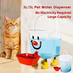 Pet Automatic Water Dispenser Large Capacity Transparent Water Fountain Cat Dog Water Feeder Bottle