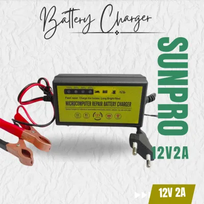 Charger Aki Sunpro cas aki motor mobil Battery 12V 2a Adaptor cas Aki 12V