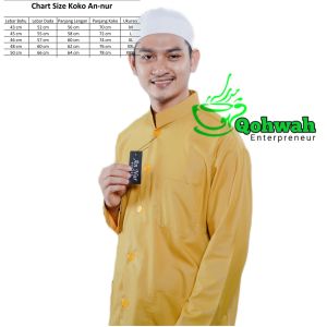 Baju Koko Dewasa Annur Busana Muslim Lengan Panjang Ijo Botol Katun Linen