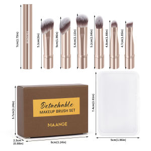 MAANGE Professional Eye Makeup Brush Set/Kepala Sikat yang Dapat Dilepas dan Diganti Kotak Kuas Rias Mata Portabel 52221