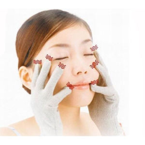 电极手套全身按摩 Extra Accessory 1pair Conductive Fiber Hand Electrode Gloves for TENS EMS Pulse Therapy Body Massager Machine +2.5mm DC Plug Leading Cable