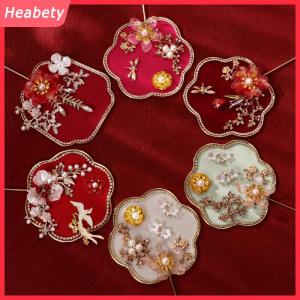 Heabety Trung Quốc Retro Chúc May Mắn Fan Cưới Cầm Tay Hoa Fan Với Tua Cổ Tinh Tế Mặt Dây Chuyền Quà Tặng