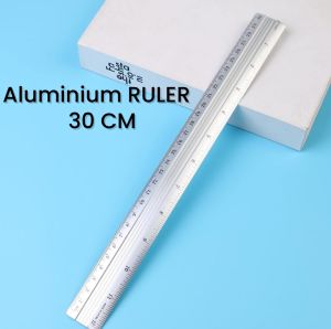 BSN Metal Ruler Aluminum Ruler 30cm 60cm Ruler Stainless Steel Scale Rulers Stationary School Supplies