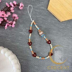 LABUBU Viral Lanyard Tali Gantungan Gelang Strap HP Phone Charm Handphone Device Kamera Handmade Macaron Candy Lanyard Full Warna Korean Style Pink White Purple Blue Fuschia Estetik Bracelet Beads Character LABUBU Karakter Sanrio