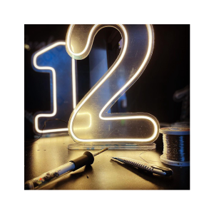 Winbo  Led Light up Number Small Neon Letters Standing Giant Acrylic Neon Light Letters 3 ft 4 ft