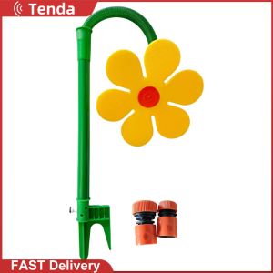 Crazy Daisy Lawn Sprinkler Water Toy 360 Degree Rotating Sunflower Garden Decor for Yard and Dogs