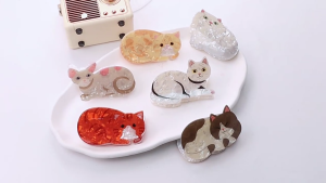 Con Mèo Con kẹp tóc kẹp tóc càng cua lớn Clip thời trang đáng yêu trang sức bắt công chúa barrettes công cụ tạo kiểu tóc đồ trang trí