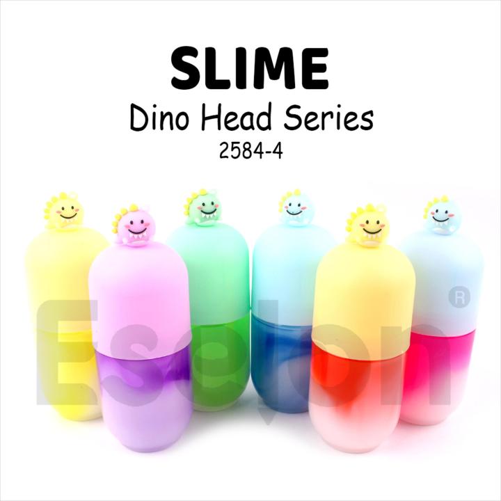 Slime Import Dino Head 2584-4 / Slime Tabung Fancy Dino PASTEL