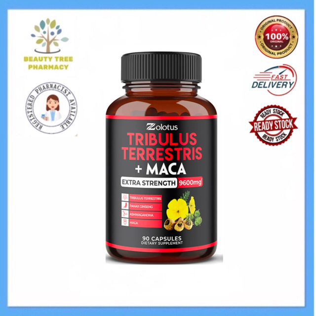 Zolotus Tribulus Terrestris + Maca 9600mg Extra Strength 90 capsules