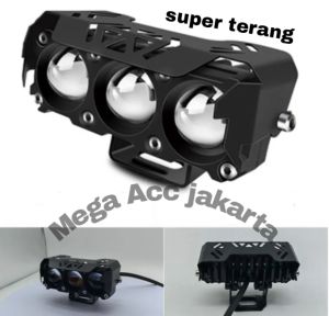 PROMO Lampu Tembak Laser Original Led Foglamp SQL OWL 3 Mata 2 Warna 60W / 3Mata 2 Warna lampu tembak Laser Gun Putih Kuning 2 Warna Waterproof