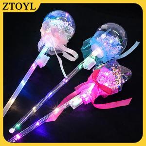 ZTOYL  1PC trẻ em đầy màu sắc phát sáng gậy nhấp nháy trái tim sao bướm cô gái công chúa cổ tích Wands vai trò chơi hiển thị cosplay bên ủng hộ