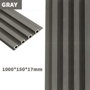 Fluted Wpc Wall Grille Board Decorative Wall Panel Anti Mildew Durable Spliceable Design Suitable For Tv Background Lobby Cafe Residential Interior Decoration
