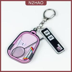 N2HAO Sáng Tạo Mini 3D Cầu Lông Vợt Bóng Charms Móc Khóa Thể Thao Lưu Niệm Túi Móc Khóa Xe Đính Phụ Kiện Chìa Khóa Chủ Quà Tặng