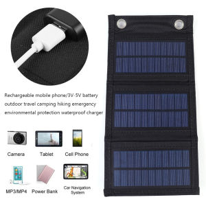 Tấm Pin Năng Lượng Mặt Trời Gấp 3 Lần USB Cho Điện Thoại Di Động/3V-5V