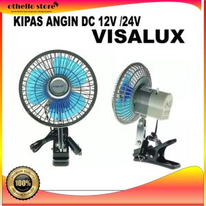 KIPAS ANGIN DC MOBIL MODEL JEPIT 6" DAN 8" DAYA 12V 24V VISALUX AKI