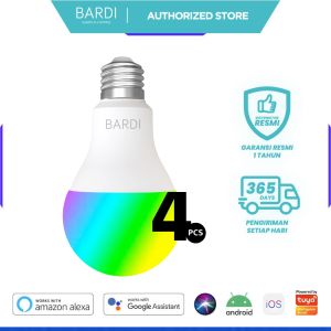 [4 PCS] BARDI Smart LED Light Bulb RGB+ WW 12W Wifi Wireless IoT Home